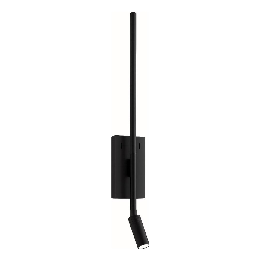 LED sieninis šviestuvas TORCH LED/6W/230V + LED/3W juodas