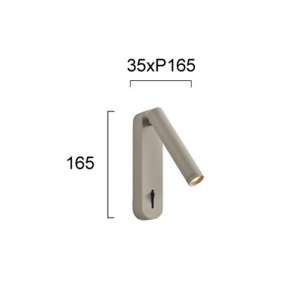 LED sieninis taškinis šviestuvas ABRIEL LED/6W/230V, smėlio spalvos