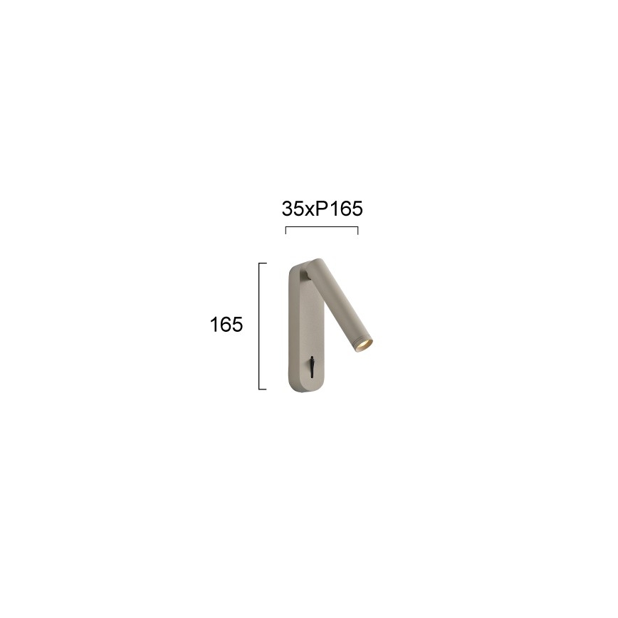 LED sieninis taškinis šviestuvas ABRIEL LED/6W/230V, smėlio spalvos