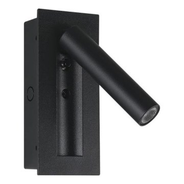 LED sieninis taškinis šviestuvas LED/2W/230V 3000K juodas