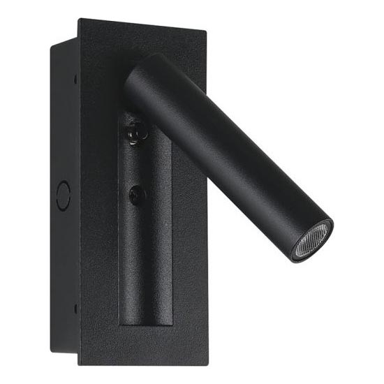 LED sieninis taškinis šviestuvas LED/2W/230V 3000K juodas