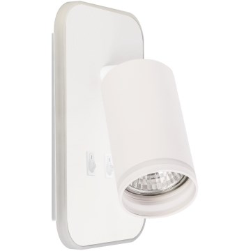 LED sieninis taškinis šviestuvas PIPE 1xGU10/10W/230V + LED/6W baltas