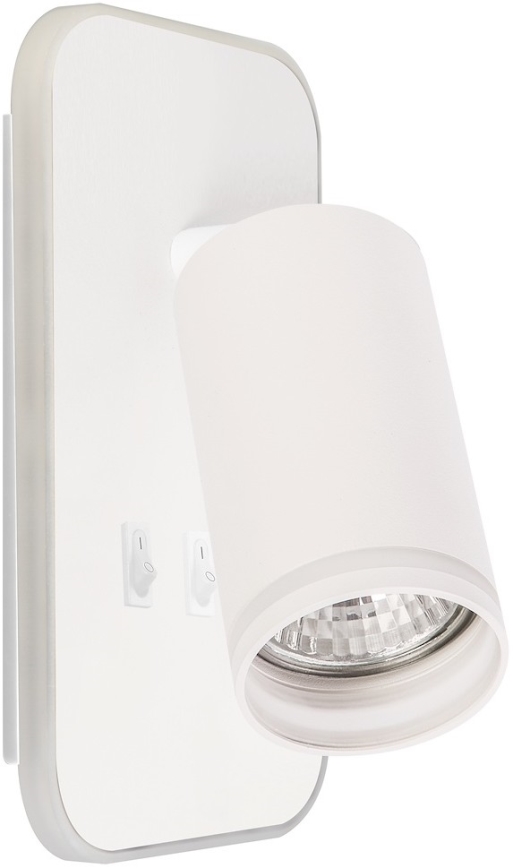 LED sieninis taškinis šviestuvas PIPE 1xGU10/10W/230V + LED/6W baltas