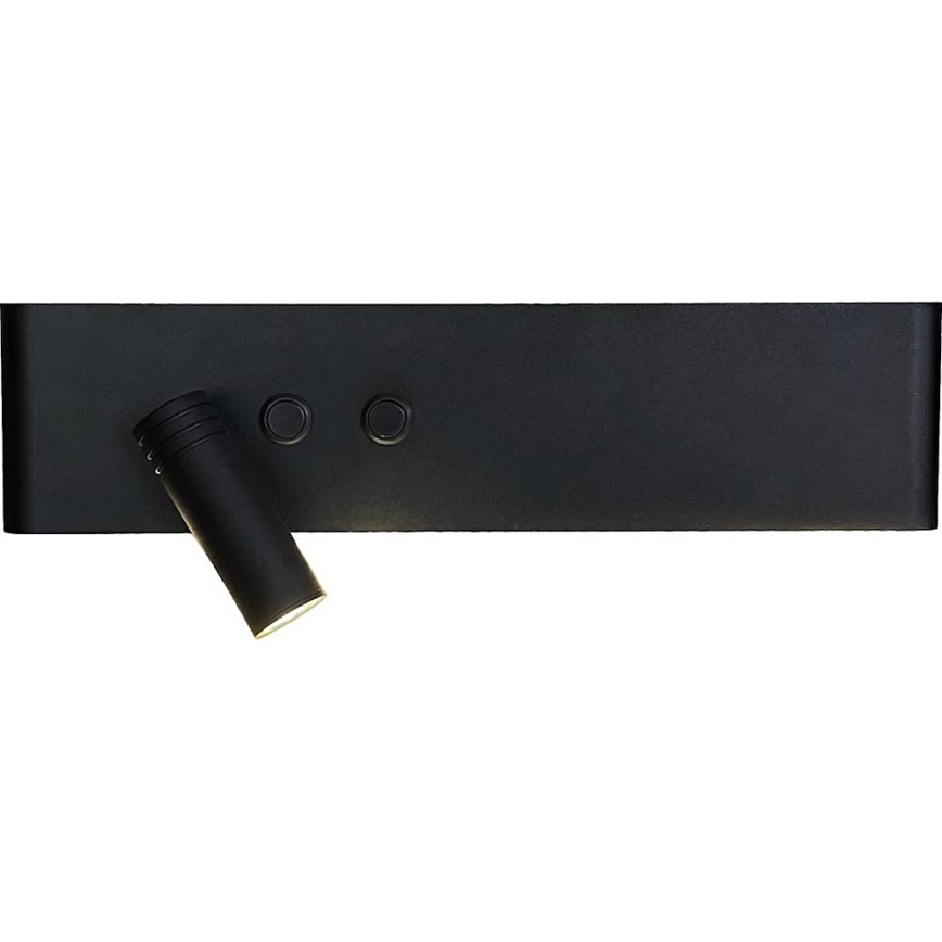 LED sieninis taškinis šviestuvas RESORT LED/10W/230V + LED/3W juodas kairinis