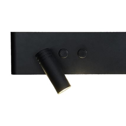 LED sieninis taškinis šviestuvas RESORT LED/10W/230V + LED/3W juodas kairinis