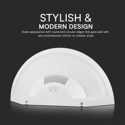 LED Sieninis vonios šviestuvas su jutikliu SAMSUNG CHIP LED/10W/230V 4000K IP54 balta