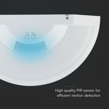 LED Sieninis vonios šviestuvas su jutikliu SAMSUNG CHIP LED/10W/230V 4000K IP54 balta