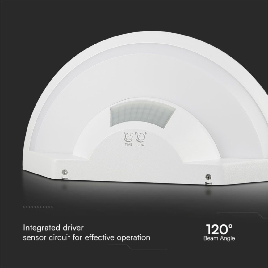 LED Sieninis vonios šviestuvas su jutikliu SAMSUNG CHIP LED/10W/230V 4000K IP54 balta