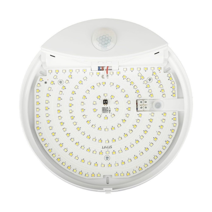 LED Sieninis vonios šviestuvas su jutikliu SAMSUNG CHIP LED/15W/230V 3000/4000/6000K IP44 balta