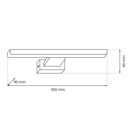 LED Sieninis vonios šviestuvas SHINE 1xLED/7W/230V IP44