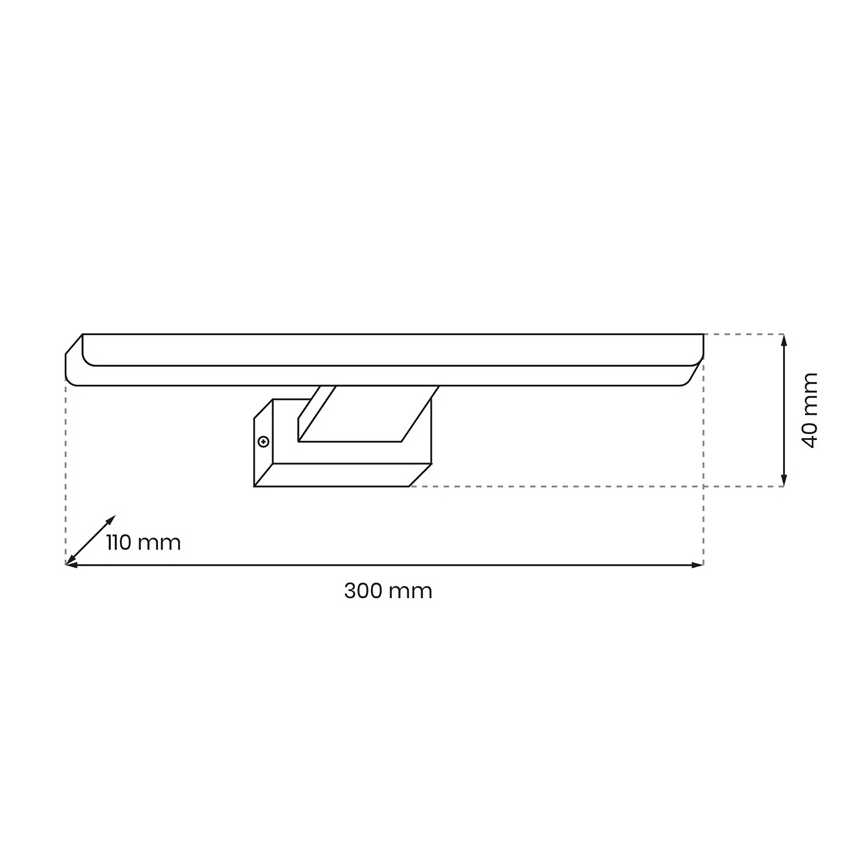 LED Sieninis vonios šviestuvas SHINE 1xLED/7W/230V IP44