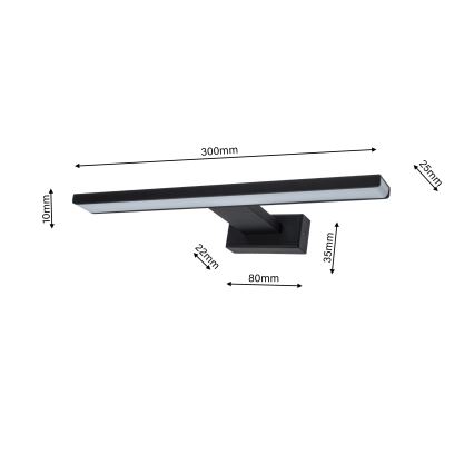 LED Sieninis vonios šviestuvas SHINE 1xLED/7W/230V IP44