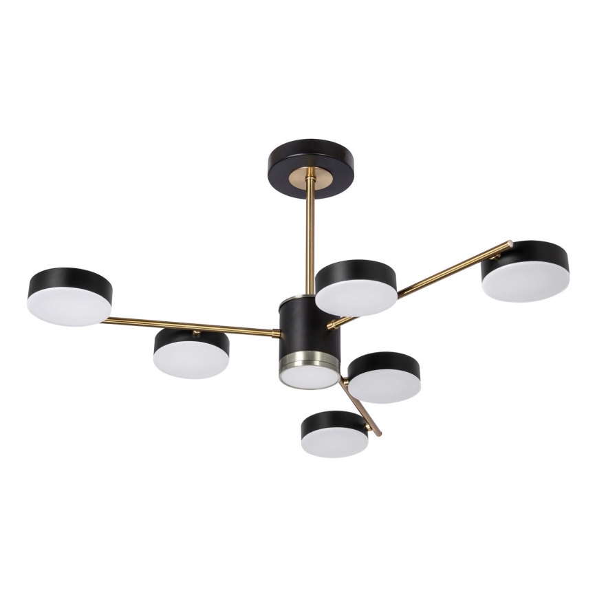 LED sietynas 6xLED/7W/230V + LED/6W 3000 - 6000K diametras 69 cm auksas/juoda