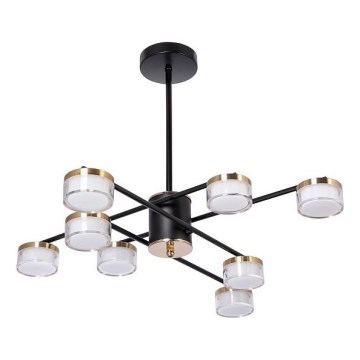 LED sietynas 8xLED/6W/230V 3000-6500K diametras 68 cm auksas/juoda