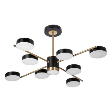 LED sietynas 8xLED/7W/230V + LED/6W 3000-6000K diametras 77 cm auksas/juoda