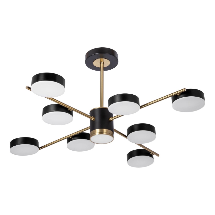 LED sietynas 8xLED/7W/230V + LED/6W 3000-6000K diametras 77 cm auksas/juoda