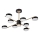 LED sietynas 8xLED/7W/230V + LED/6W 3000-6000K diametras 77 cm auksas/juoda