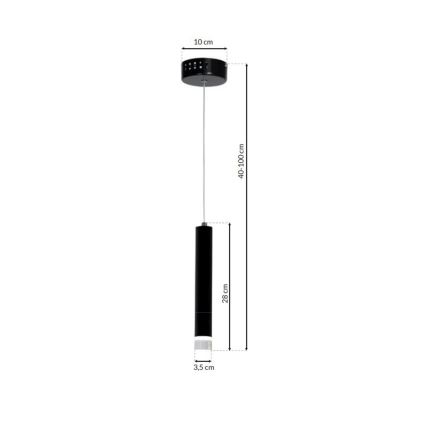 LED Sietynas ant virvės CARBON LED/5W/230V