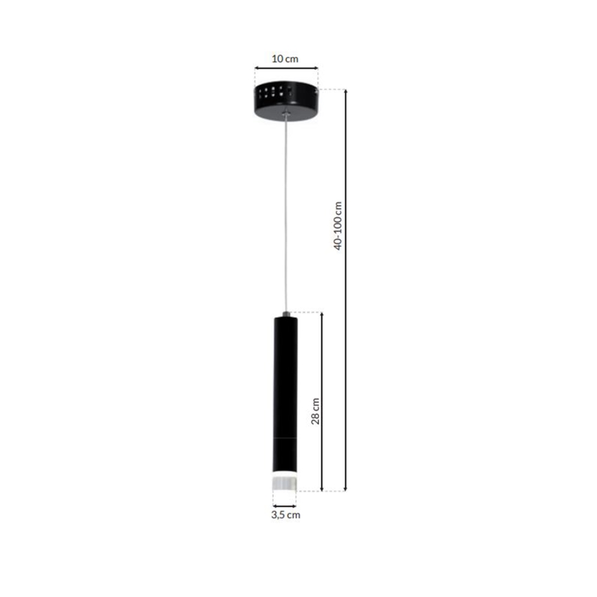 LED Sietynas ant virvės CARBON LED/5W/230V