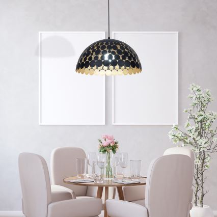 LED Sietynas ant virvės LISA BLACK 1xE27/60W/230V