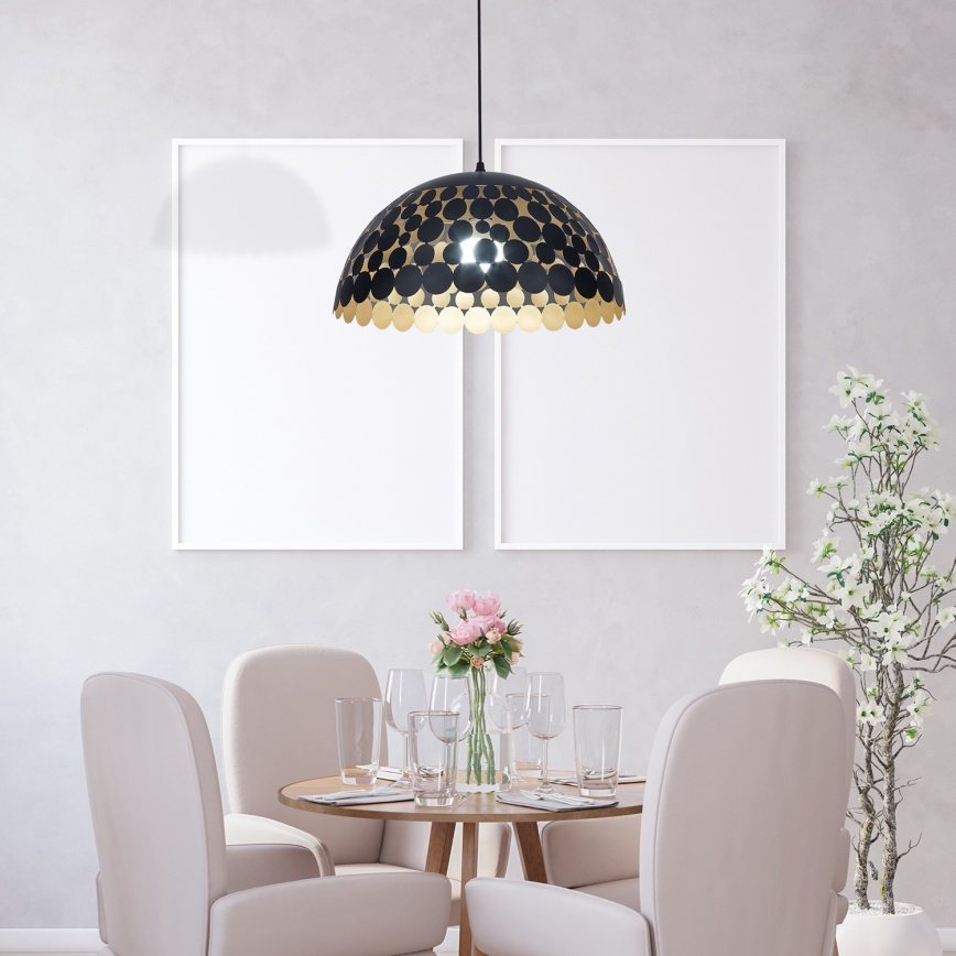LED Sietynas ant virvės LISA BLACK 1xE27/60W/230V
