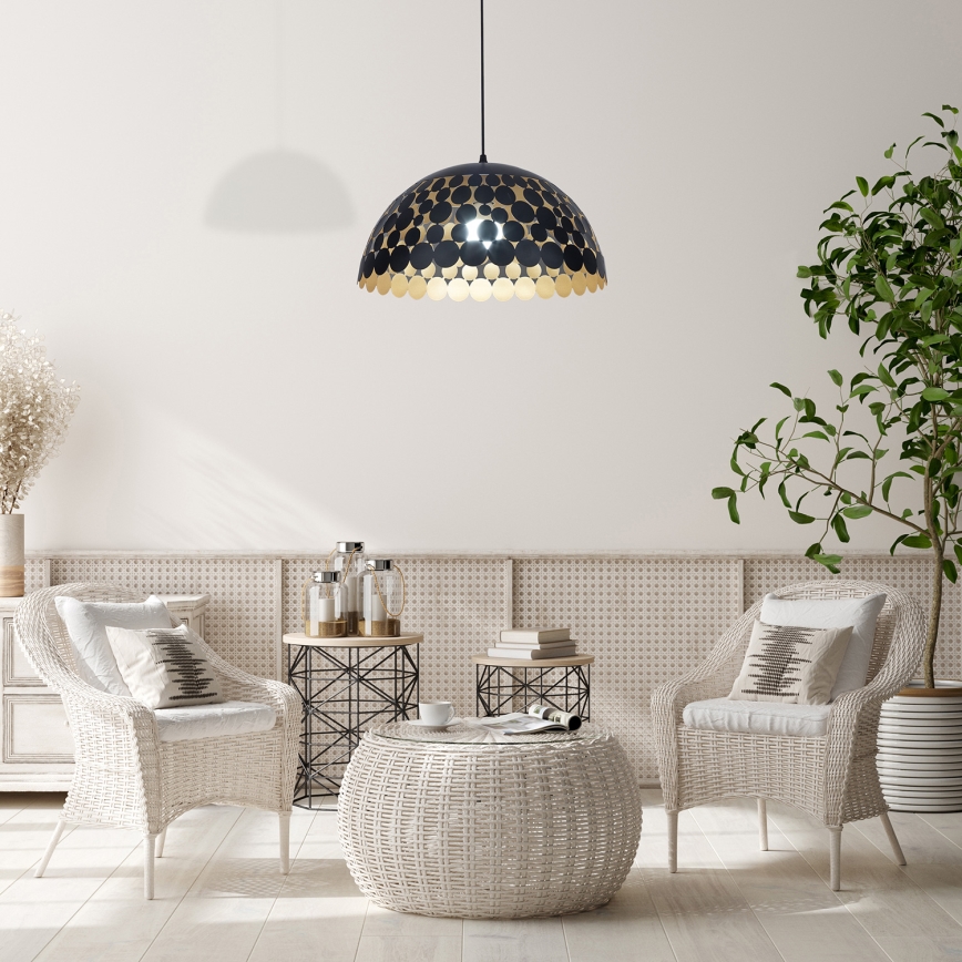 LED Sietynas ant virvės LISA BLACK 1xE27/60W/230V