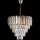 LED Sietynas, kabinamas ant grandinės 7xE27/60W/230V + 4xLED/6W diametras 40 cm auksas