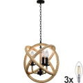 LED Sietynas, kabinamas ant grandinės ROPE GLOBO 3xE14/4,3W/230V