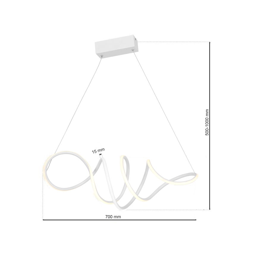 LED sietynas, kabinamas ant virvės LOCA LED/50W/230V