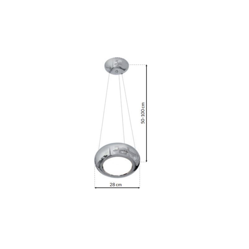 LED sietynas, kabinamas ant virvės MERCURIO 1xLED/12W/230V