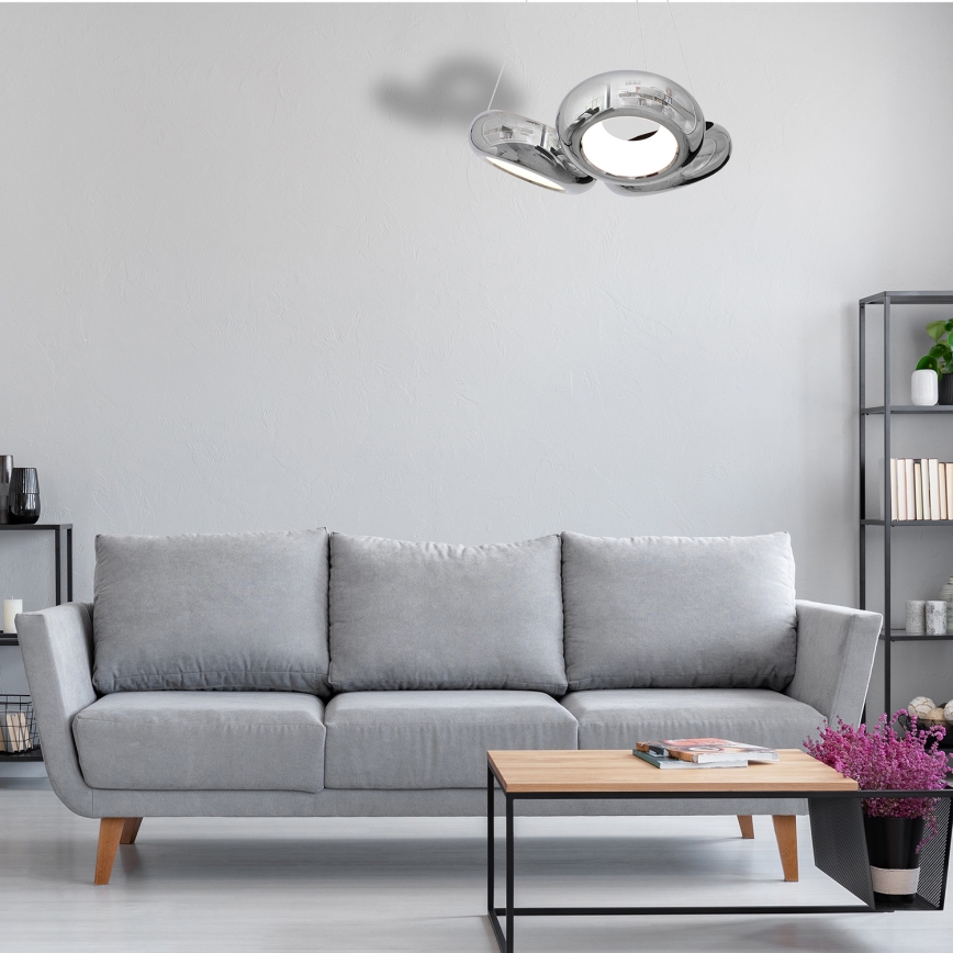 LED sietynas, kabinamas ant virvės MERCURIO 3xLED/12W/230V