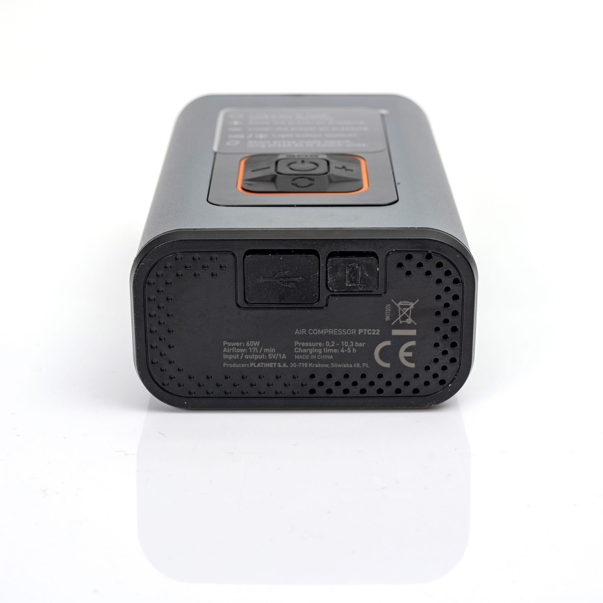 LED Skaitmeninis kišeninis kompresorius 3in1 4000 mAh 5W juoda