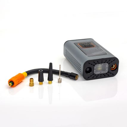 LED Skaitmeninis kišeninis kompresorius 3in1 4000 mAh 5W juoda
