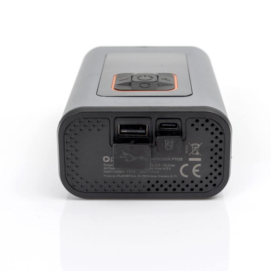 LED Skaitmeninis kišeninis kompresorius 3in1 4000 mAh 5W juoda