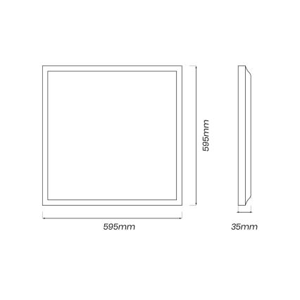 LED Skydelis LED/40W/230V 4000K 60x60 cm