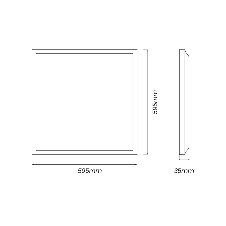LED Skydelis LED/40W/230V 4000K 60x60 cm