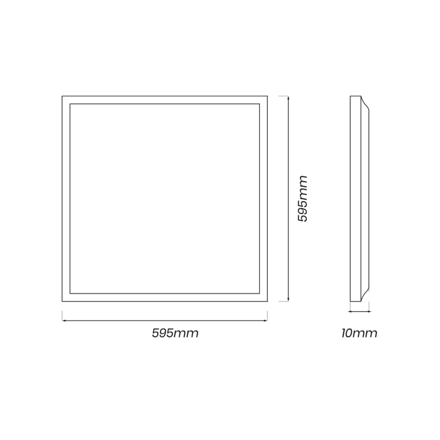 LED Skydelis LED/40W/230V 4000K 60x60 cm