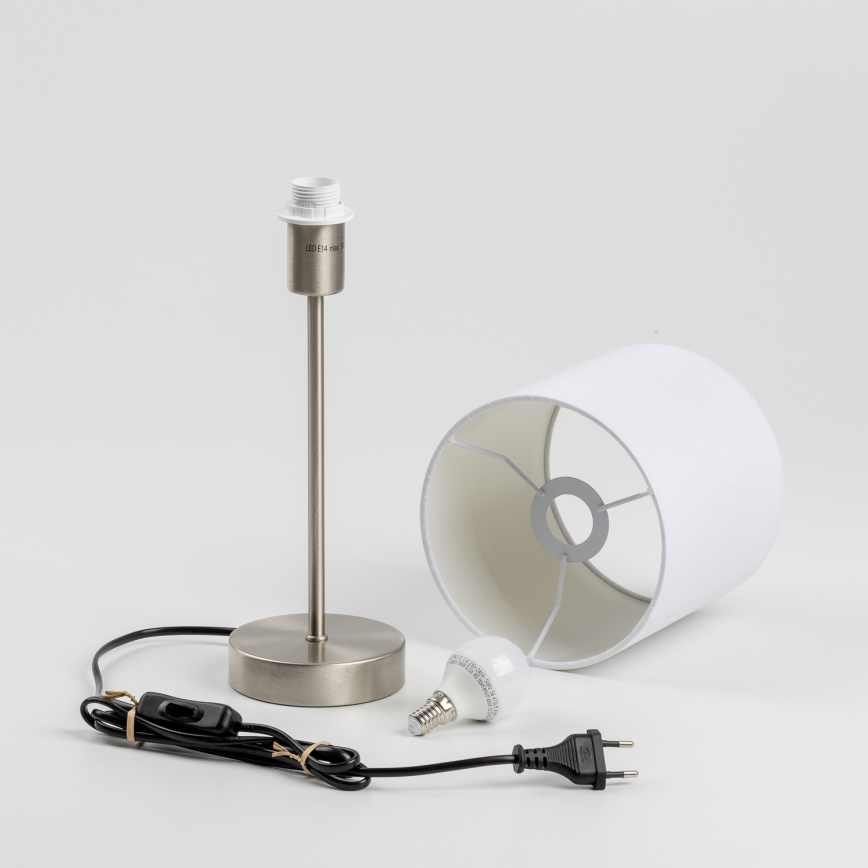 LED stalinė lempa 1xE14/5W/230V balta/matinis chromas