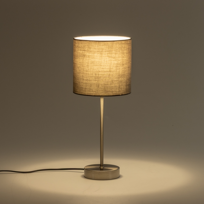 LED stalinė lempa 1xE14/5W/230V pilka/matinis chromas