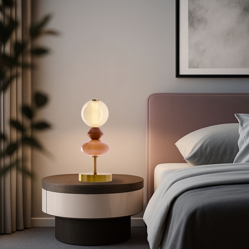 LED stalinė lempa FLORES LED/10W/230V auksinė/oranžinė/ruda