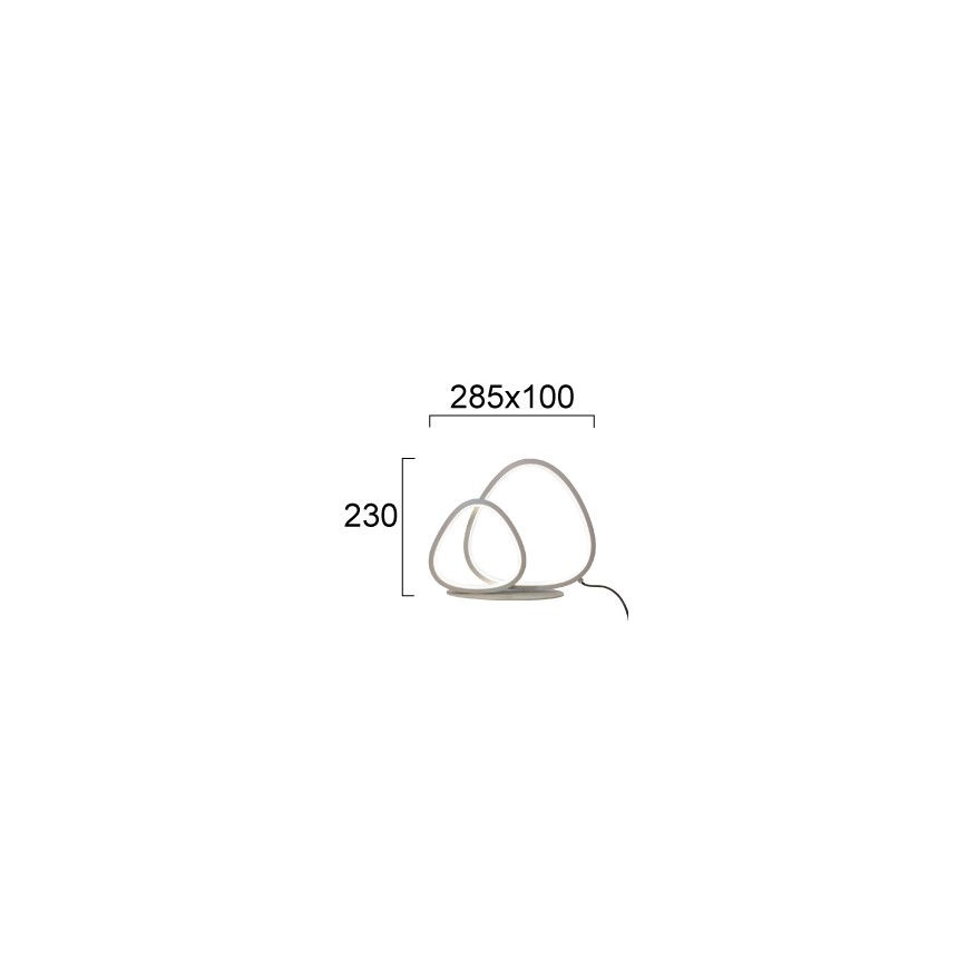 LED stalinė lempa HELIX LED/15W/230V sidabrinė