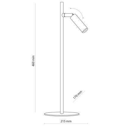 LED Stalinė lempa LAGOS 1xG9/6W/230V 4000K juoda/aukso