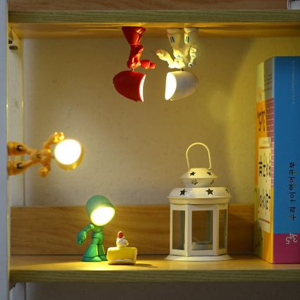 LED stalinė lempa LED/0,06W/3xLR41 robotinė, raudona