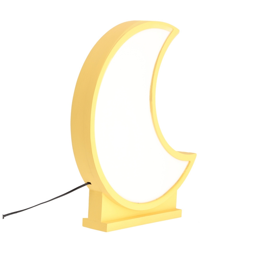 LED stalinė lempa MOON LED/12W/230V geltona
