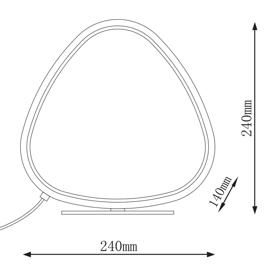 LED stalinė lempa PETRA LED/12W/230V 4000K juoda
