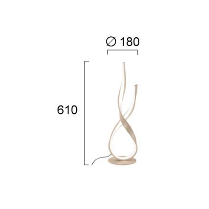 LED stalinė lempa RIBBON LED/21W/230V smėlinė