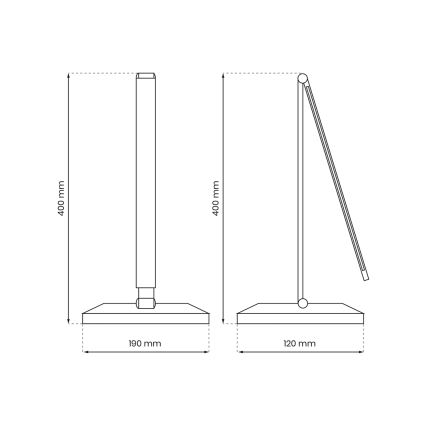 LED Stalinė lempa su belaidžiu įkrovimu VARIO LED/5W/230V 3000-6000K balta