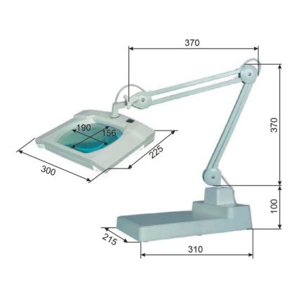 LED Stalinė lempa su lupa LED/12W/12/230V