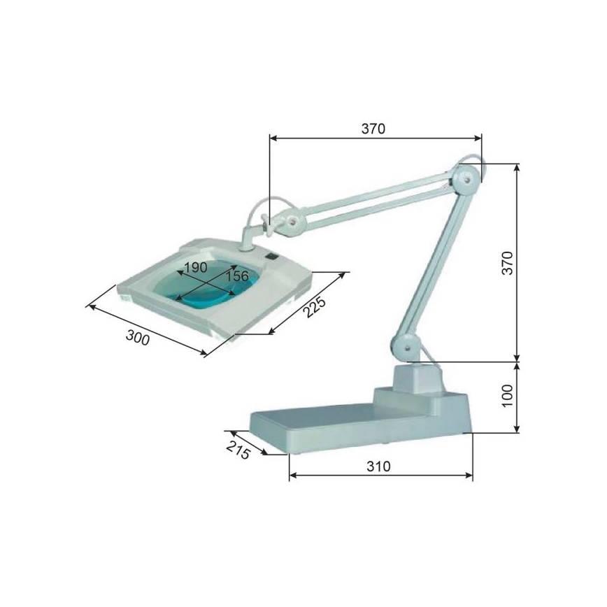 LED Stalinė lempa su lupa LED/12W/12/230V