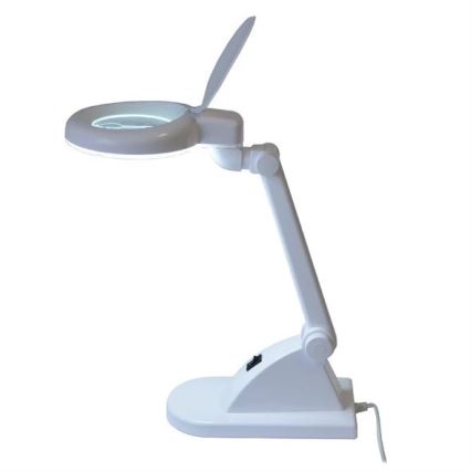 LED Stalinė lempa su lupa LED/6W/230V balta